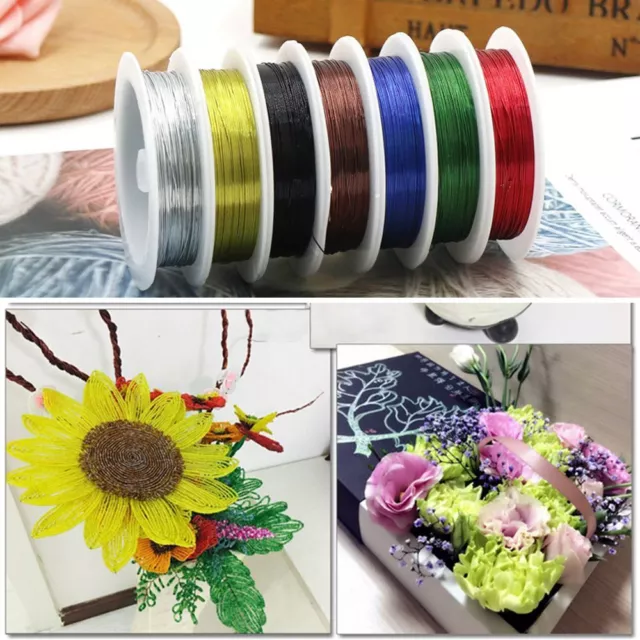 Flowers Soft Wreaths Packaging Rope Flower Accessories Wire Beads Iron Wire