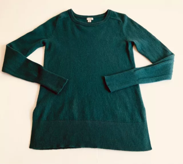 Halogen Cashmere Sweater Women's Small Petite Long Sleeve  Crewneck Teal