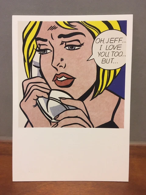 Cartolina Roy Lichtenstein ""Oh Jeff I love You Too"" (1964) Pop Art Gallery