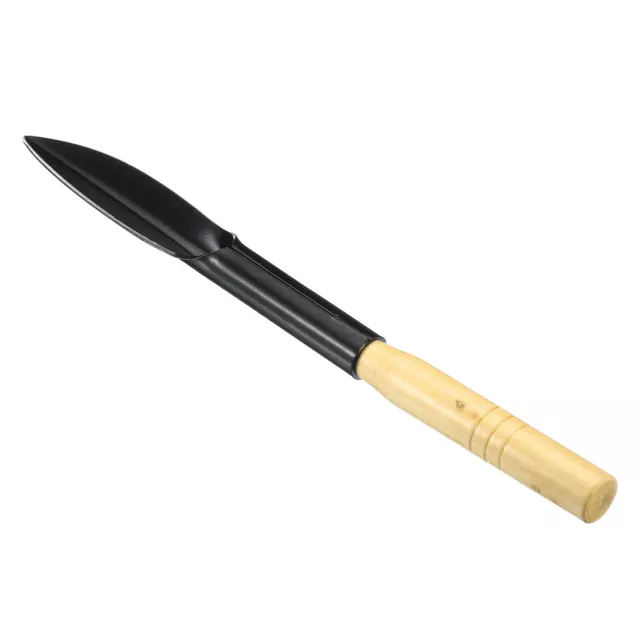 15" Garden Trowel Leaf-Shaped Shovel Pointed Gardening Tools Black Yellow