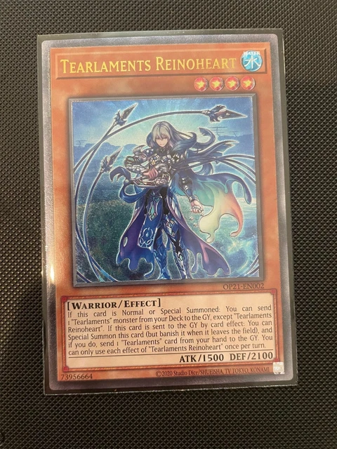 GERMAN YUGIOH TEARLAMENTS Reinoheart OP21-EN002 Ultimate Rare Nm