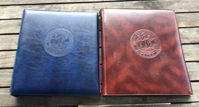 Lot De 2 Classeurs Monnaies ¤ Lindner "Half Penny"