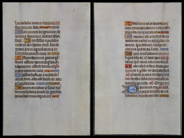 Illuminierte Grafia Su Pergamena Foglia Di Uno Miniatura Um 1500 (081)