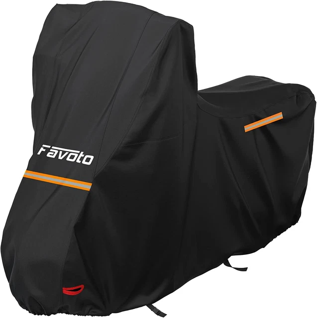 Favoto Telo Coprimoto 210D per Moto Con Parabrezza Alto Resistente a Acqua Polve