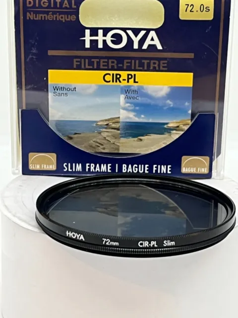 Hoya 72mm Slim Frame Circular Polarising (CPL) Filter Box MINT