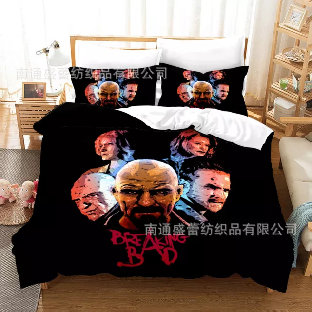 Breaking Bad 3D Bedding Set 2/3PCS Duvet Cover Pillowcase 4 Size &1