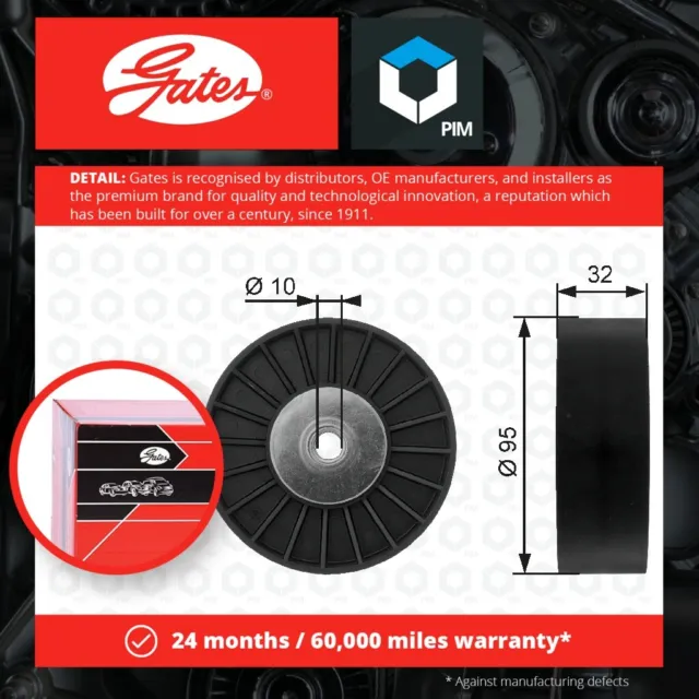 Aux Belt Idler Pulley T36135 Gates Guide Deflection 5340617 1514086 1428940 New