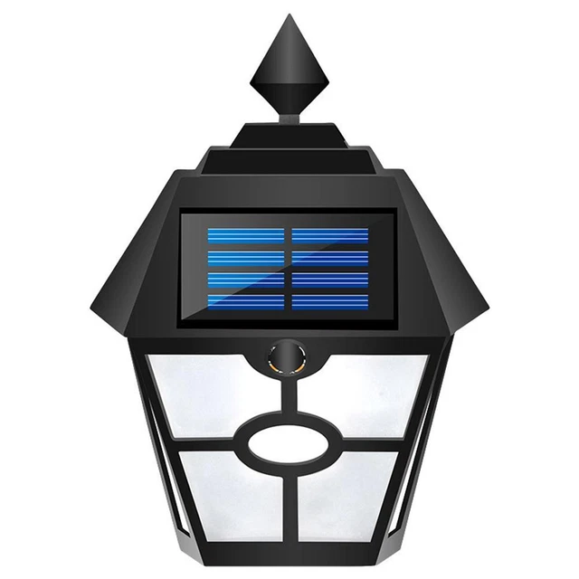 Retro Hex LED Solar Lamp Dynamic Falme IP65 Outdoor Path Ground Wall Light FS2#