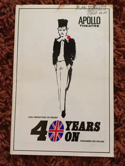 Alan Bennett ‘40 Years On’ Theatre Programme 1969