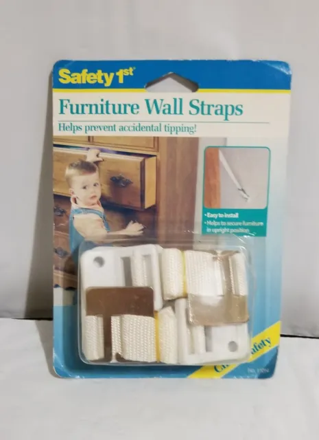 Paquete de 2 correas de pared para muebles de seguridad 1er