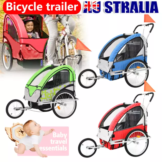 Bike Trailer Breathable Baby Kid Child Bicycle Pram Stroller Pet Children Jogger