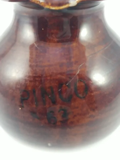Pinko #63 High Voltage Saddle Brown Porcelain Insulator 2