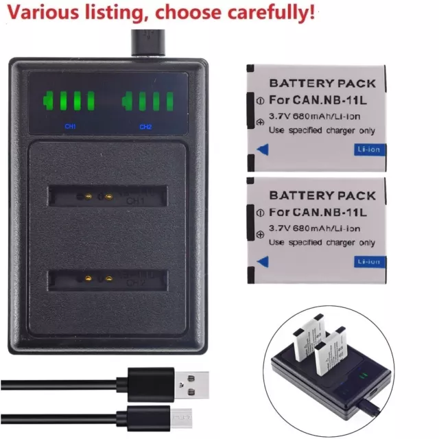 Battery NB-11L or charger for Canon PowerShot SX400 SX410 IS SX420 IS SX430 IS