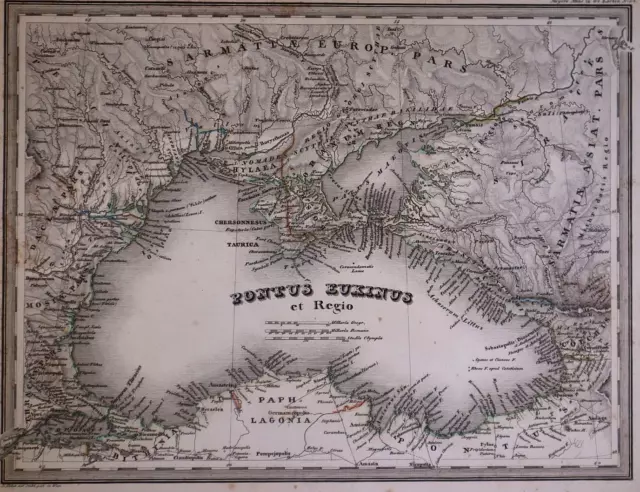 1831 Historical Atlas Map ~ PONTUS EUXINUS et REGIO - BLACK SEA~ (10x12)-#1315