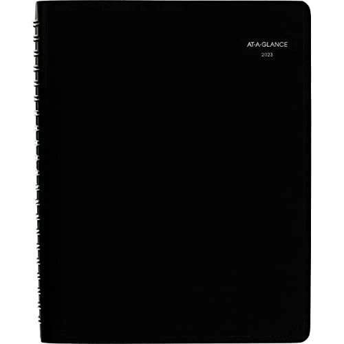 ATAGLANCE DAYMINDER DAILY 4Person Appointment Book 8 x 11 Black 2024