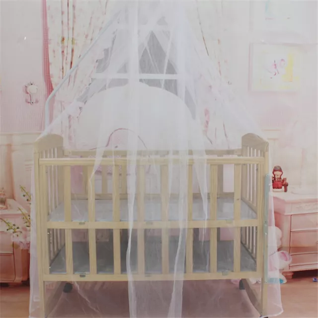Baby Bed Mosquito Net Mesh Dome Curtain Net for Toddler Crib Cot Canopy F--lk