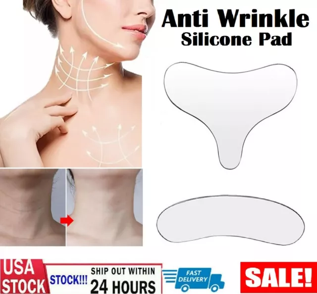 4× REUSABLE TRANSPARENT Anti Aging Pad Anti Wrinkle Chest and Neck Silicone  Pad $8.74 - PicClick