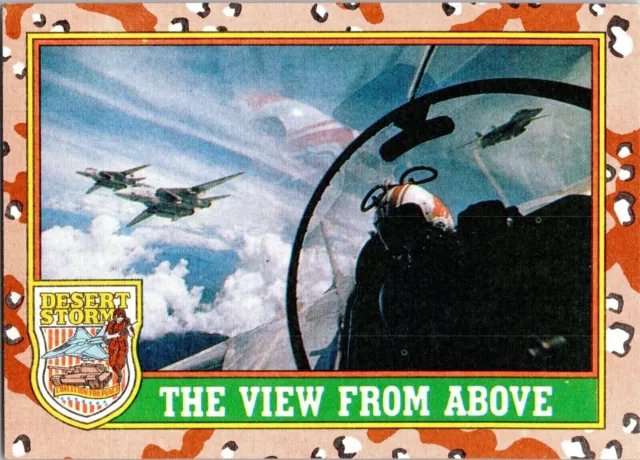 1991 Desert Storm 81 The View from Above Topps Trading Card TCG CCG