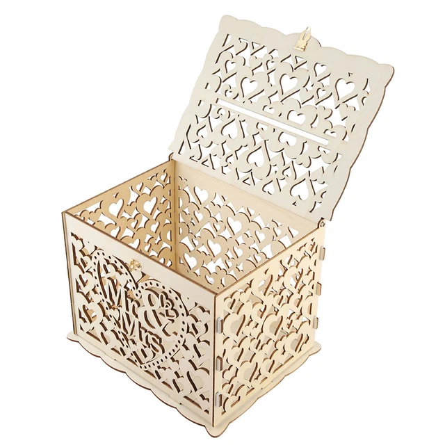 Wedding Gift Box With Lock Card Box DIY For Put Greeting Card For Put Gift ZO YA