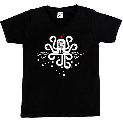 Legendary Sea Monster Octopus Kraken Loves Boat Kids Boys / Girls T-Shirt