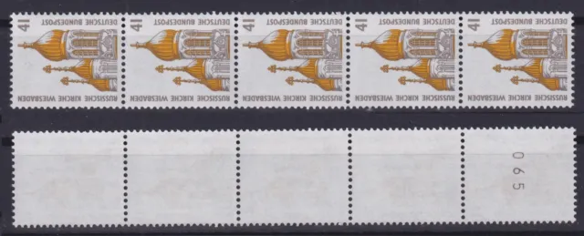 Bund 1687 RM 5er Streifen mit ungerader Nummer SWK 41 Pf postfrisch