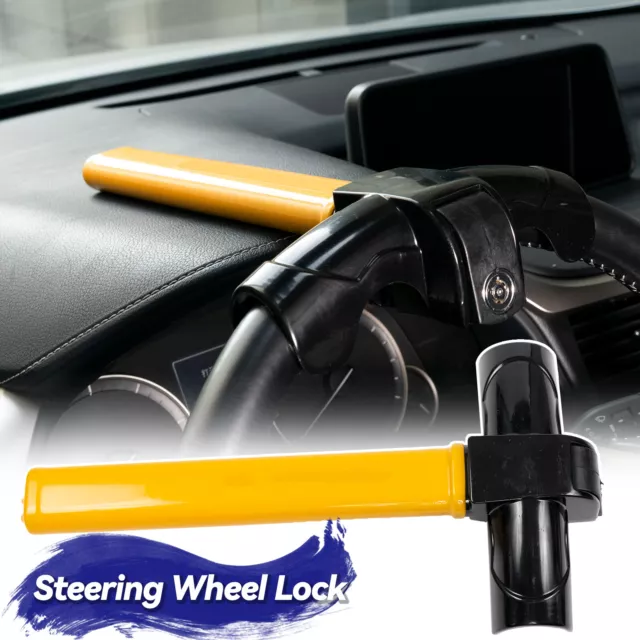 Universal For Auto Car Truck Van Steering Wheel Lock Heavy Duty Anti Theft 2 Key