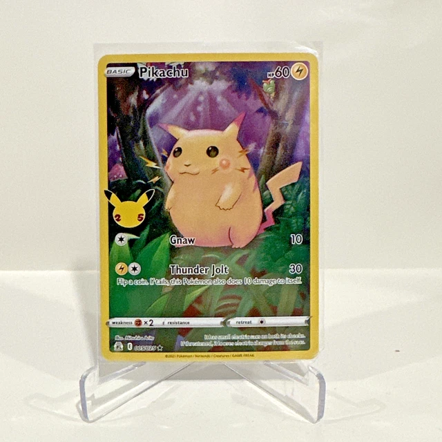 PIKACHU - 005/025 Celebrations 25th Anniversary FULL ART Pokemon - NM ...
