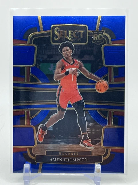 Rockets Rookie Thompson 2023-24 PANINI SELECT Amen Thompson Blue Concourse Rookie #96 Houston ...