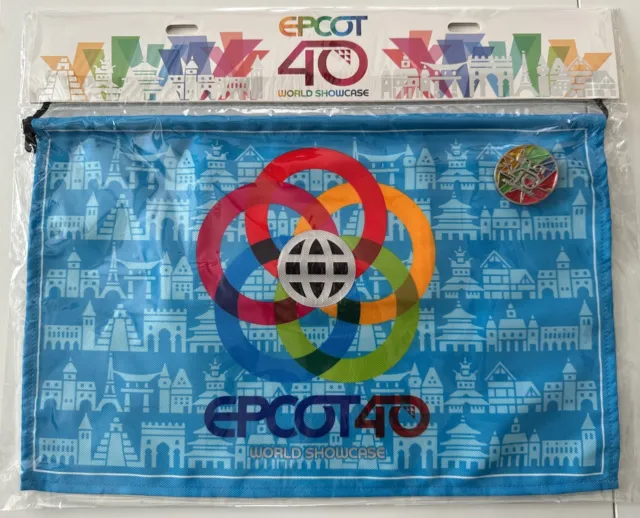 Disney WDW Epcot 40th Anniversary World Showcase Tapestry Map with Pin