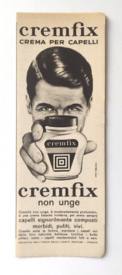 Pubblicita' Cremfix Linetti Crema Per Capelli Non Unge Old Advertising 1965 (F4)