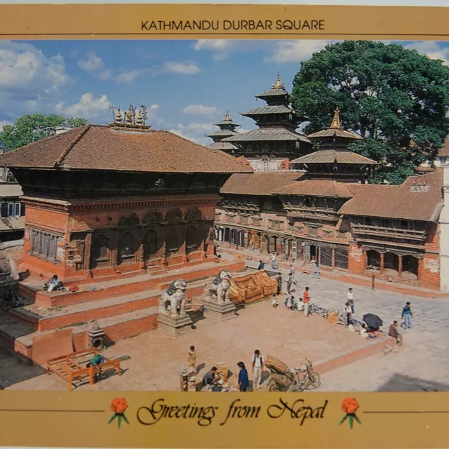 Kathmandu Durbar Square Vintage Postcard Greetings From Nepal