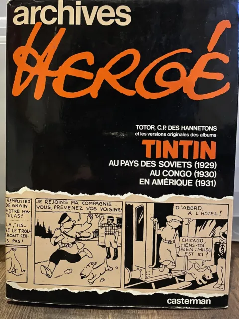 Archives Herge. Casterman. 1973. First Edition. Totor + 3 Tintin Albums