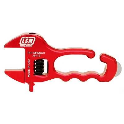 LSM RACING PRODUCTS Adjustable AN Pit Wrench Red AN-12R