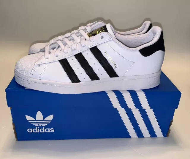 New - Adidas Originals Superstar Men's Shoes - White/Black Size 8 Nib