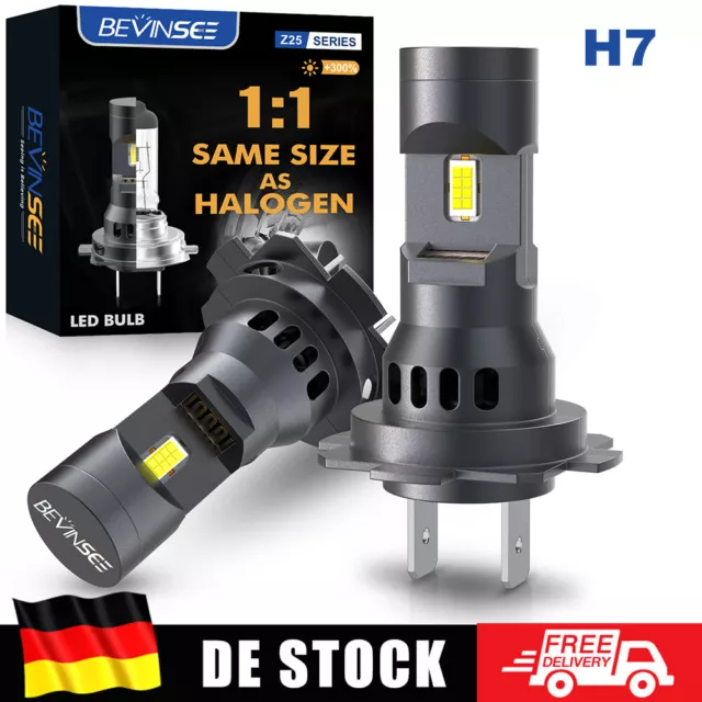 Bevinsee Z25 2x H7 Scheinwerferlampen Fernlicht Abblendlicht Canbus-fehlerfrei