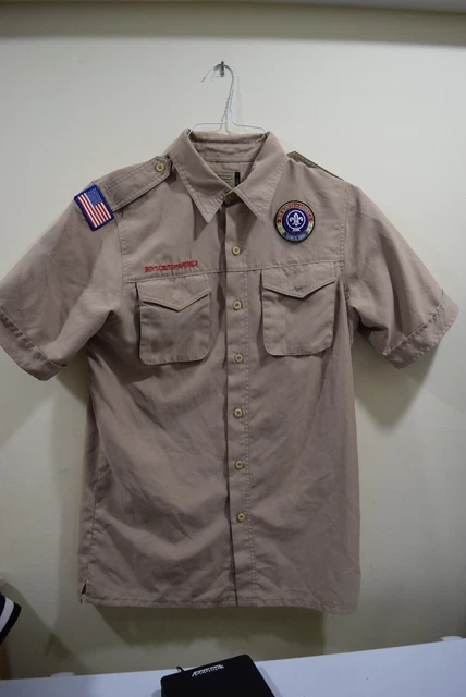 Boy Scout VENTED Men’s S MICROFIBER Official Uniform SOFT Quick Dry Shirt E388