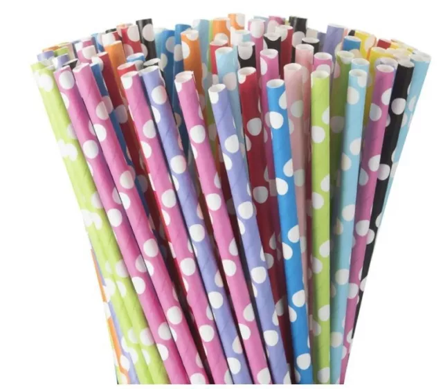 Paper Straws 150 Pack- 100% Biodegradable, Durable and Recyclable Drinking Straw