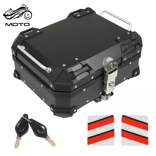 22L Black Motorcycle Luggage Waterproof Tail Box Scooter Trunk Storage Top Case