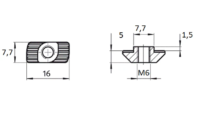 Lot De 12 écrous T Coulissants M4 Pour Profilé Aluminium Série 2020 - Marque Uxcell - Neuf
