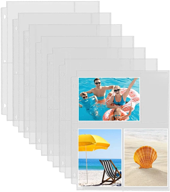 Paquete de 30 fundas fotográficas para 3 carpetas de anillos - (4X6, para 180 fotos), Archi