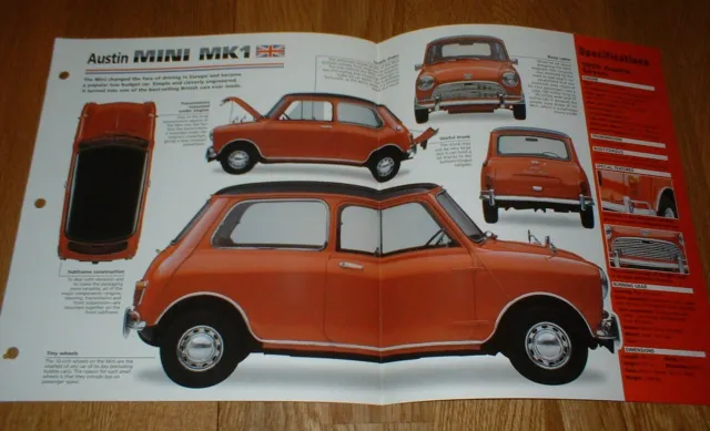 ★★1959 Austin Seven Mini Mk1 Original Imp Brochure 59 60 61 62-67 Mk 1 Mini 7★★