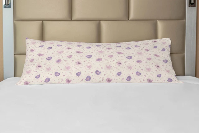 Taie De Traversin Romantique à Cœurs - 53x137 Cm, Microfibre Douce, Fermeture éclair - Décoration Chambre Multicolore