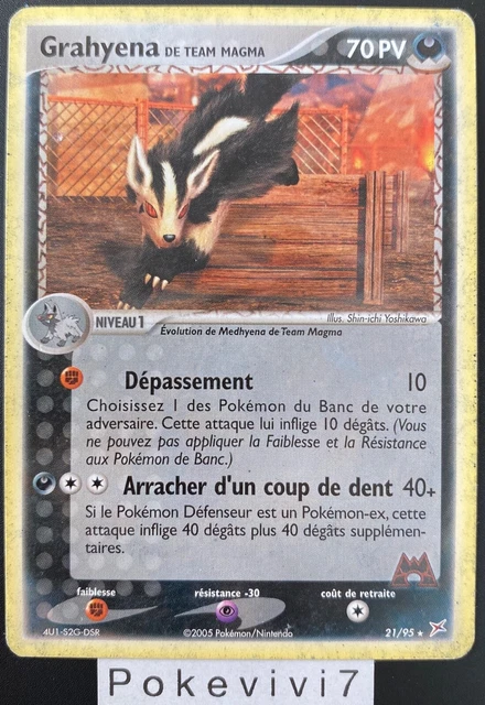 Carte Pokemon GRAHYENA 21/95 Rare Bloc EX Team Aqua VS Team Magma FR OCCASION