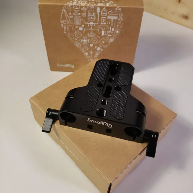 SmallRig Universal Baseplate with Dual 15mm Rod Rail Clamp for Camera Cage 1674
