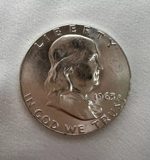 1963 Franklin half dollar uncirculated