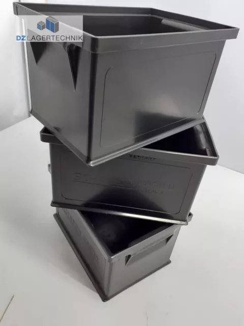 SSI Schäfer Stapelkasten 14/6-4 schwarz Kiste Behälter Kasten Box 10 Stück