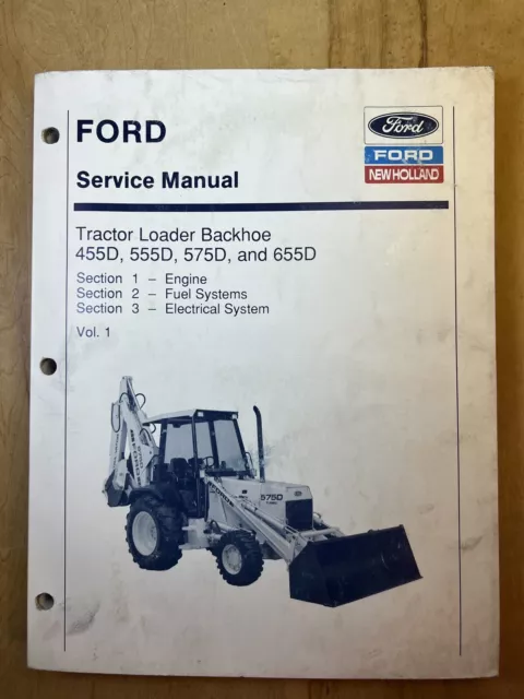 Ford New Holland 455D 555D 575D 655D Tractor Loader Backhoe Serv. Manual V1 SB12