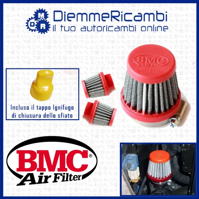 Kit Filtro Conico Bmc + Tappo Fiat 500 - 595 Abarth Sfiato Esterno Pop Off
