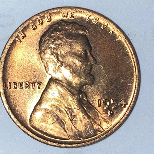 RED BU 1954-D LINCOLN WHEAT CENT Denver Mint Uncirculated - Coin Shown Ships A16