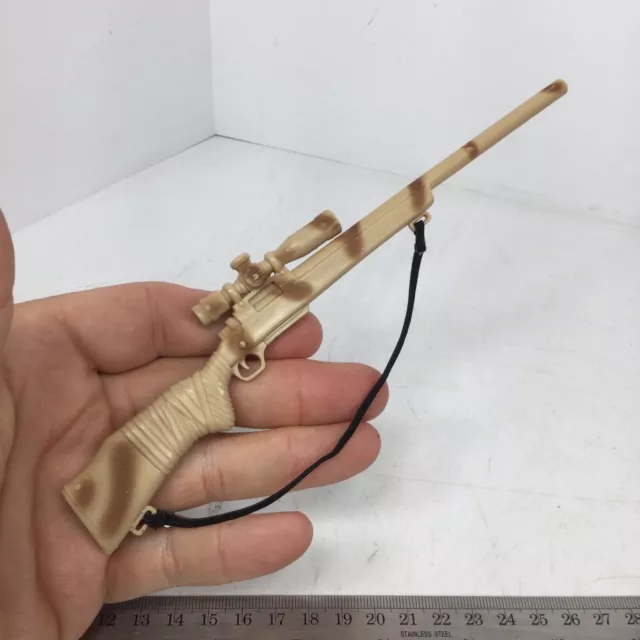 1/6 Hasbro Gi Joe Us Army Usmc Desert Camo Sniper Rifle + Scope & Sling Plastic